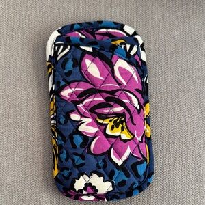 Floral Quilted Eyesglass Case - Purple & Blue